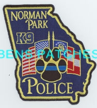 GEORGIA,NORMAN PARK POLICE K-9 1 STATE SHAPED